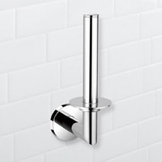 Round Chrome Vertical Toilet Paper Holder